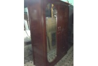 THANH LÝ TỦ ÁO 2 CÁNH CÓ GƯƠNG NGOÀI 130x200 ĐỎ XOAN ĐÀO